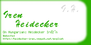 iren heidecker business card